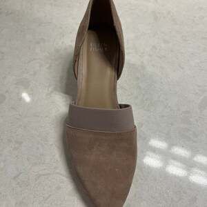 Eileen Fisher Hilly Suede D'Orsay Wedge Pumps in Tan